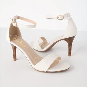 Lulu's Bridal Ankle Strap Heels